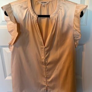 Steve Madden pink Ruffle Sleeve Blouse